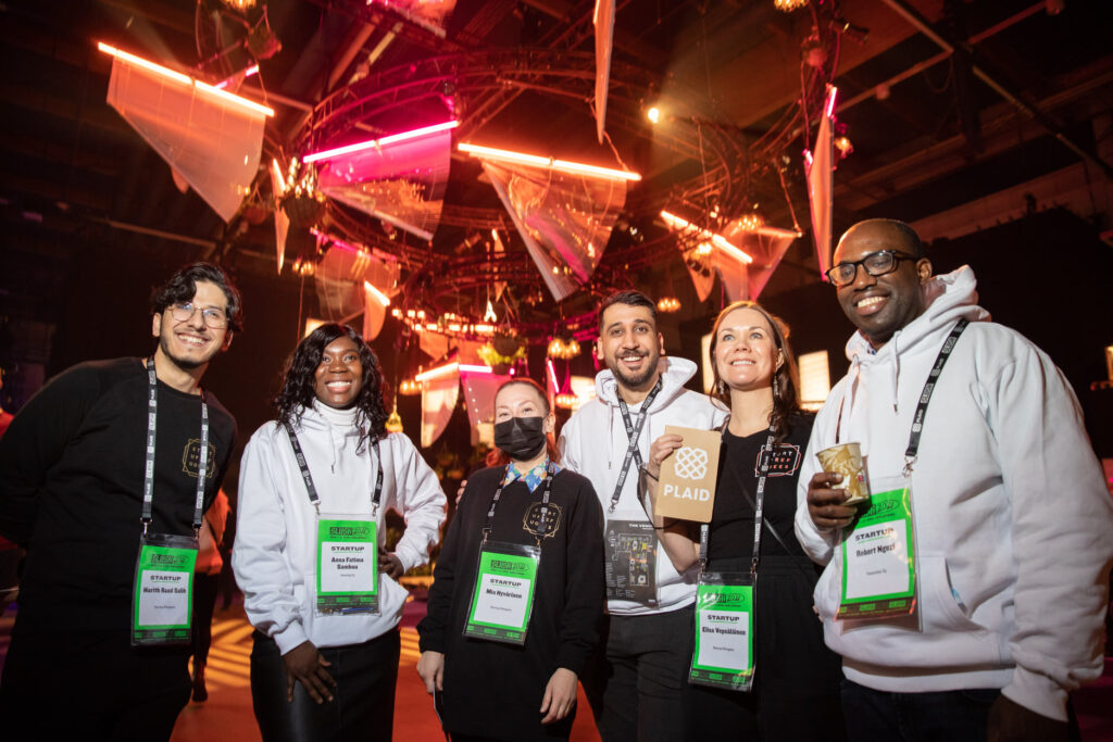 Startup Refugees team at Slush