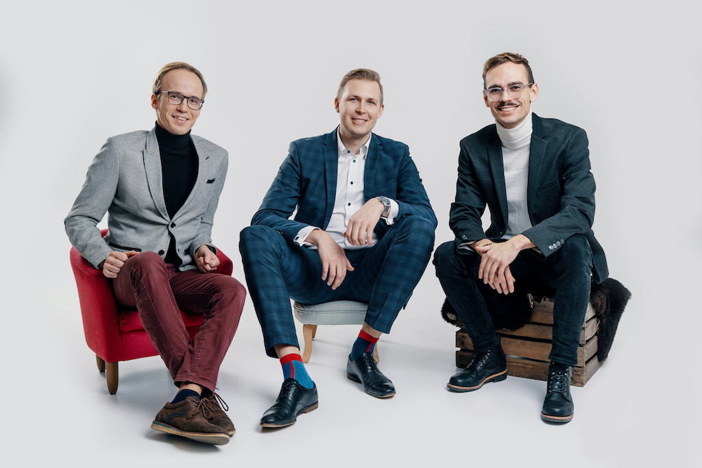 DriveX co-founders Valter Läll, Rauno Sigur, Kentti Koppel