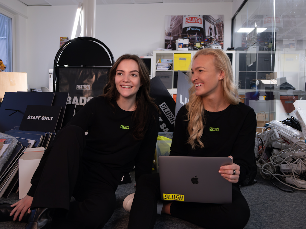 Slush President Aino Elin and Slush CEO Aino Bergius