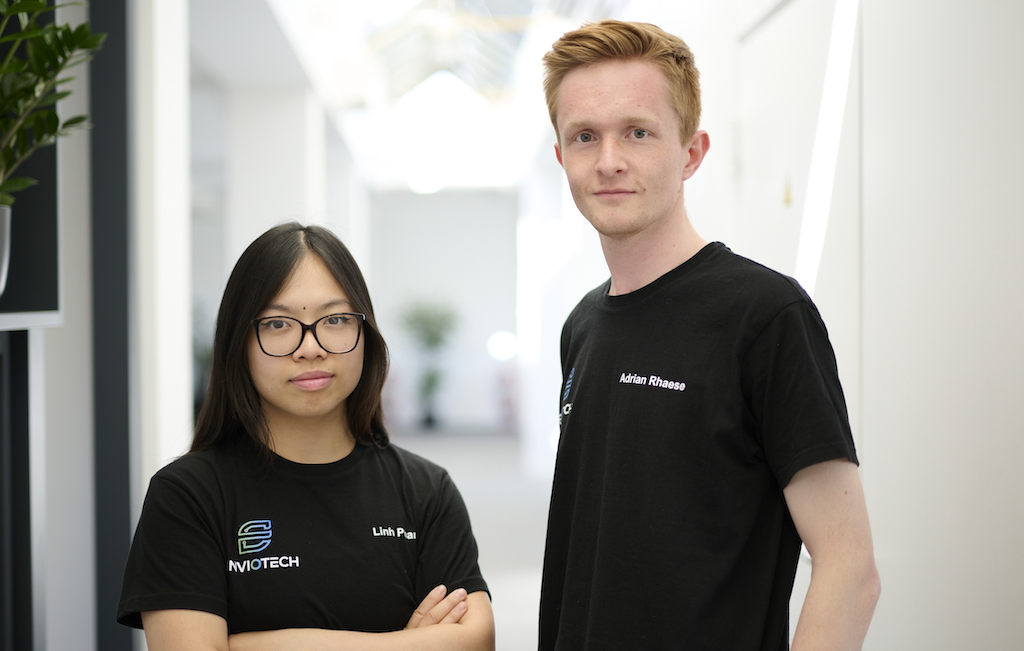 ENVIOTECH founders Adrian Rhaese and Linh Pham