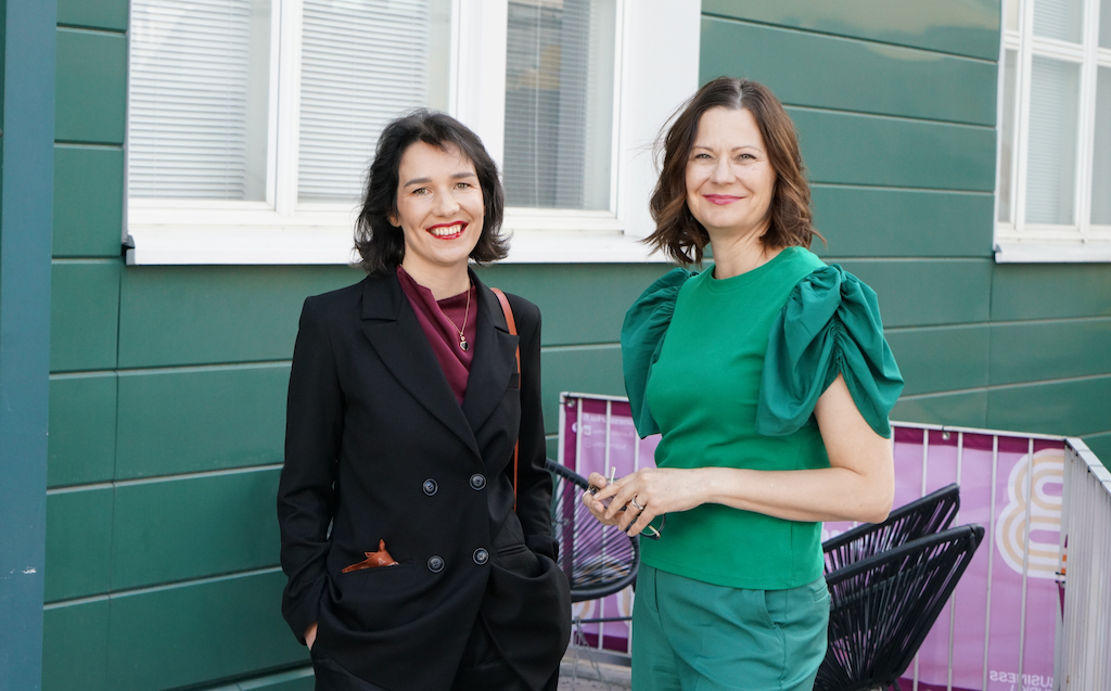 Behind Eir- Anastasiya Markvarde, Head of Eir Accelerator, and Minna Arve, CEO of Business Turku