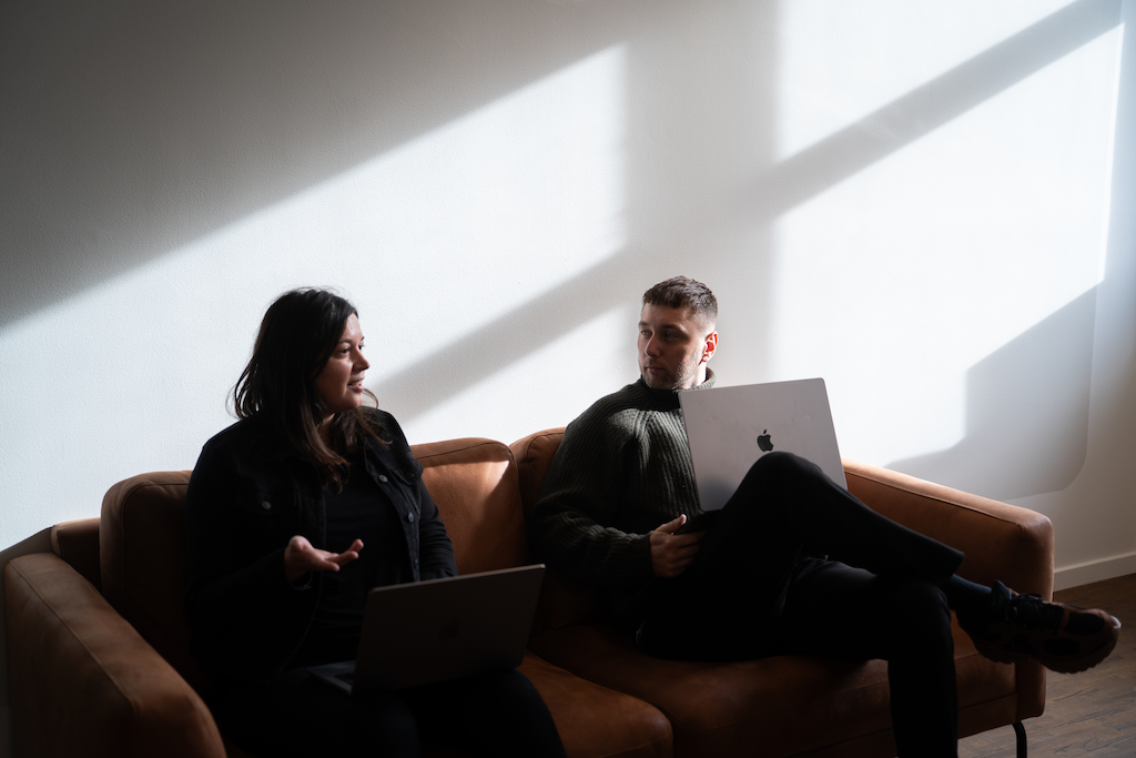 Paula Petcu and Frederik Sally, co-founders of Interhuman AI