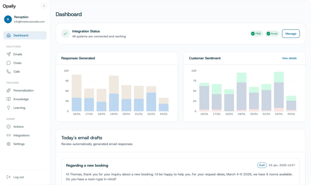 Opally dashboard